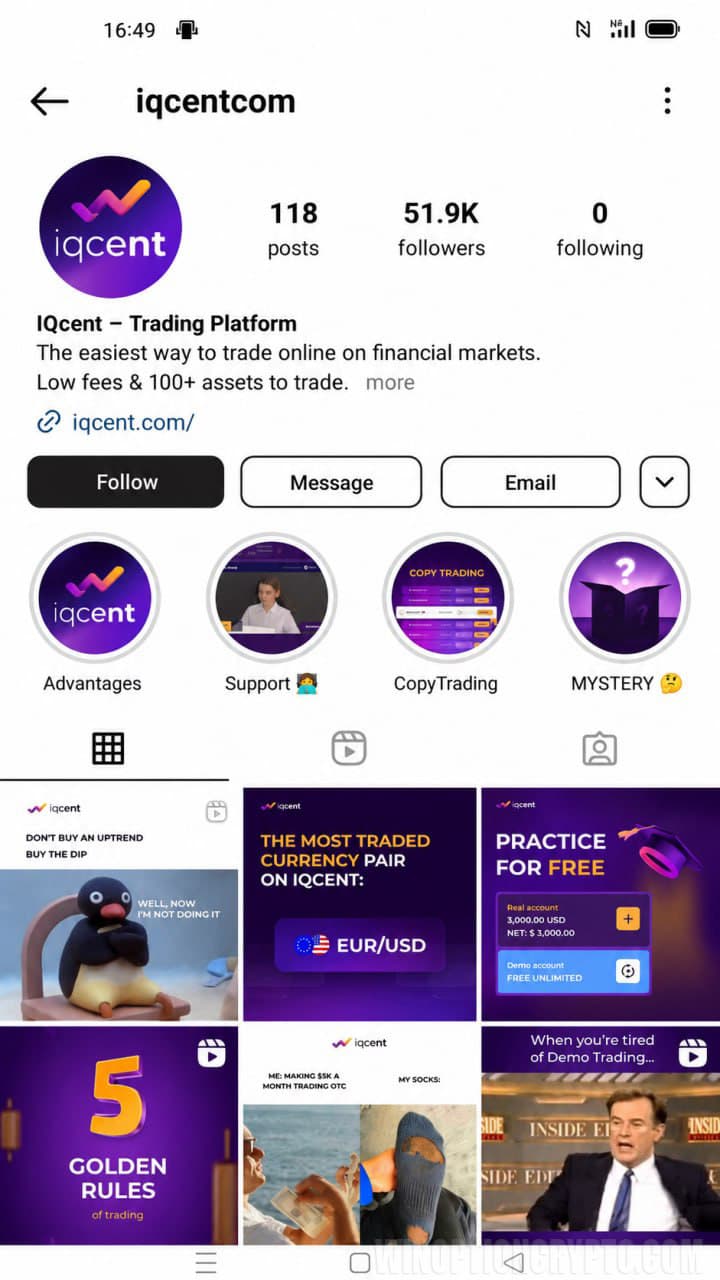 iqcent instagram page