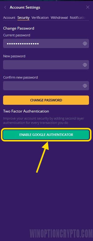 Google authenticator is installed in iqcent