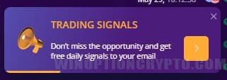 signals to open a deal in iqcent
