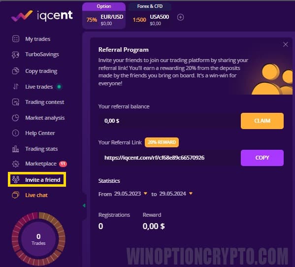 referral program in iqcent