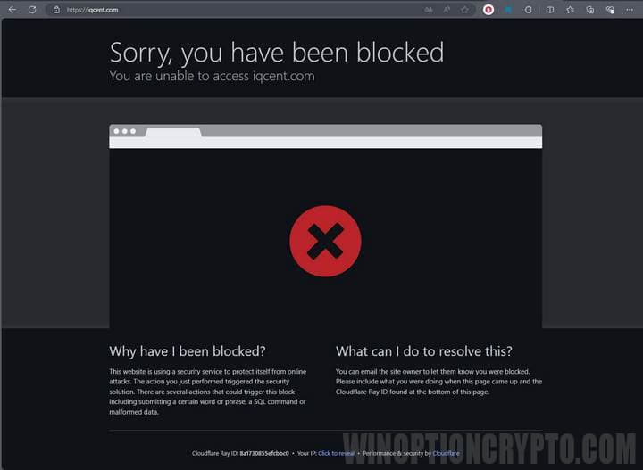 blocking of trader account