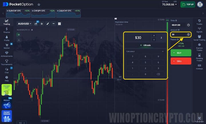 investment amount in binary options Pocket Option