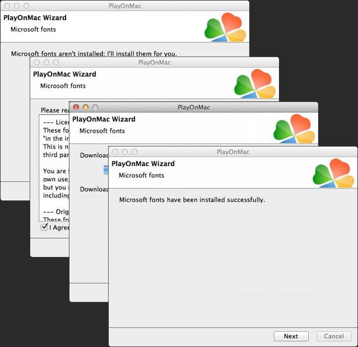 PlayOnMac fonts