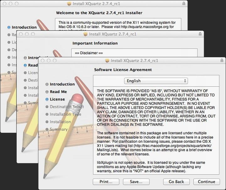 XQuartz License
