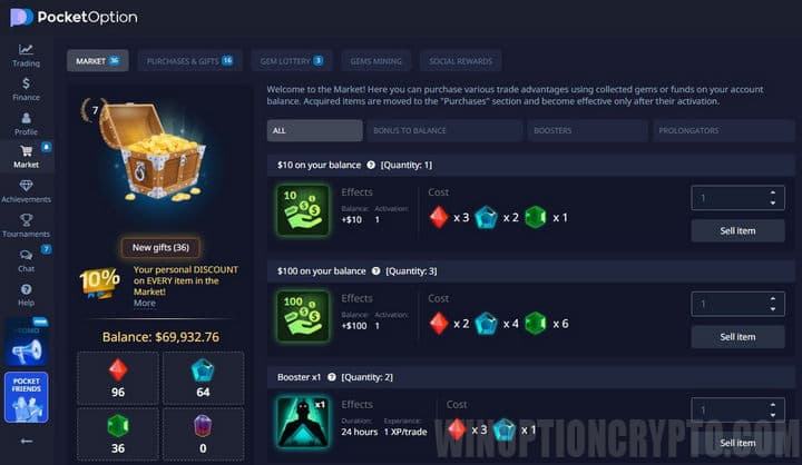 selling pocket option promo codes