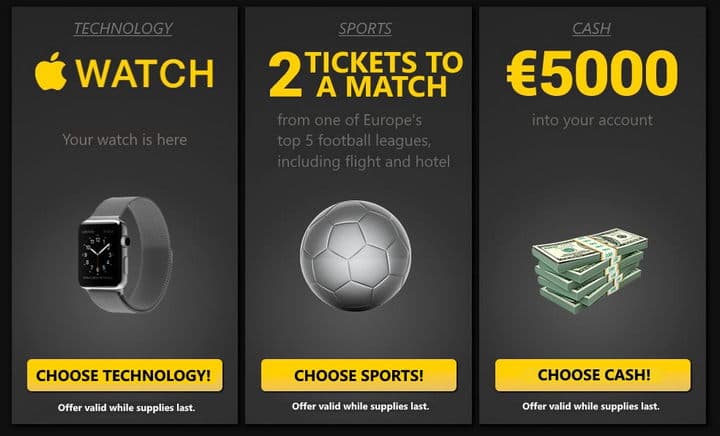 Prizes from 24 Option