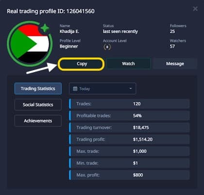 Copying trades