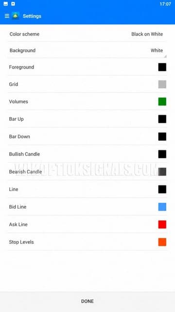 color settings