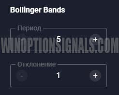 Bollinger Bands setup in secret grail quotex