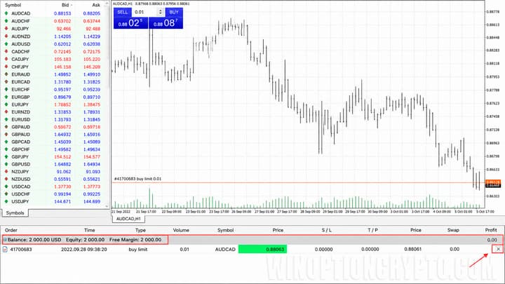 Trading terminal interface