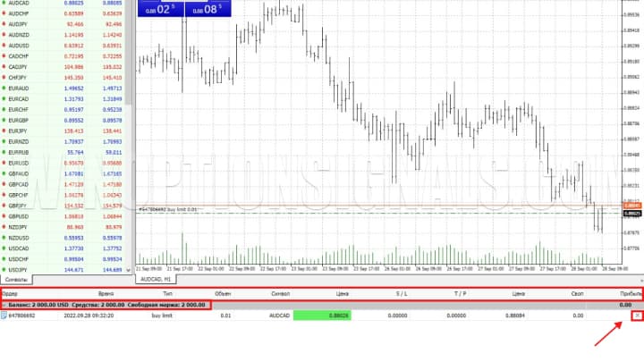 Trading terminal interface