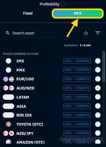 NFX trading mode