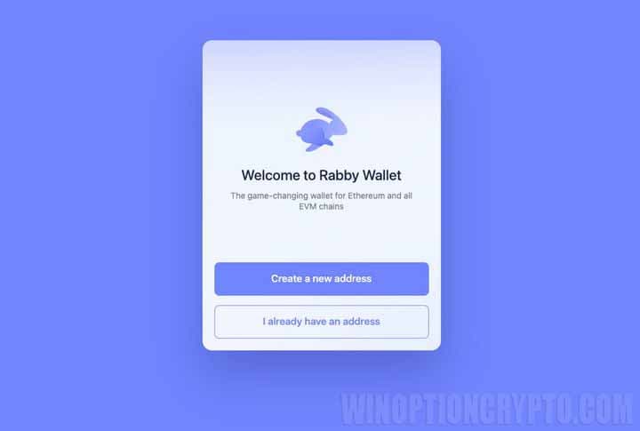 Creating an address in Rabbit Wallet
