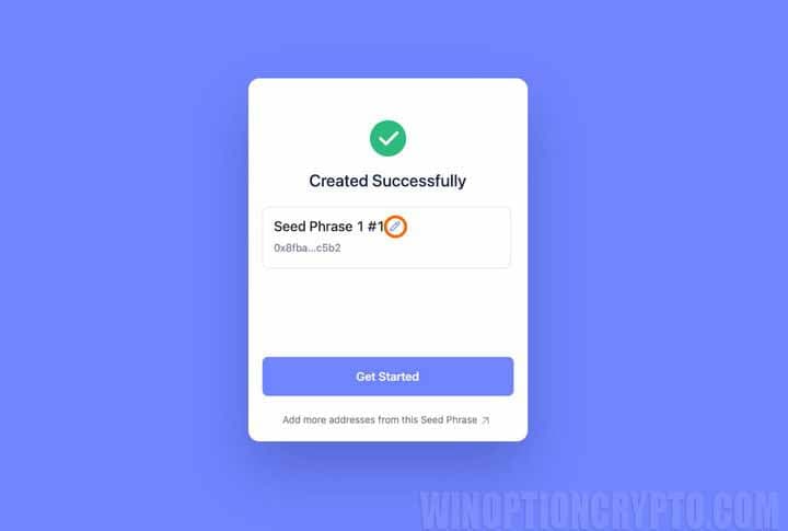 Editing an address in Rabbit Wallet