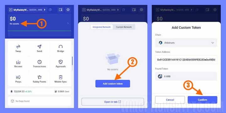 Adding a token to Rabbit Wallet