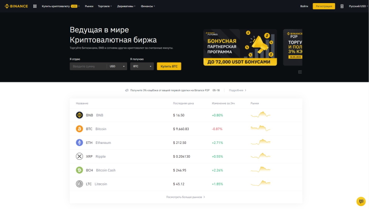 Exchange Binance