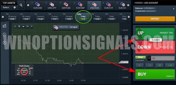 binary option buy order