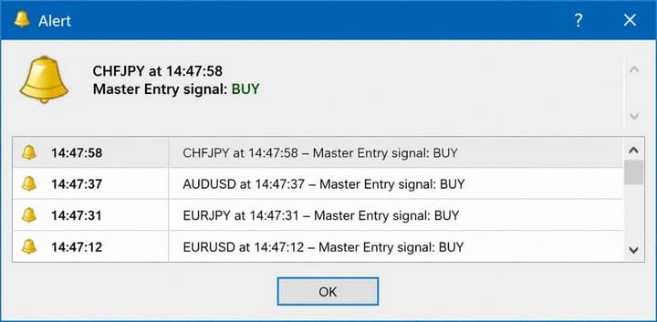 Master Entry indicator alerts