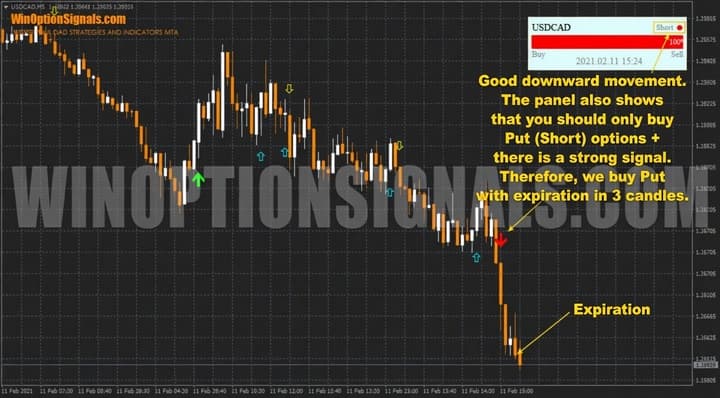 put options with Trade Confirmed Indicator