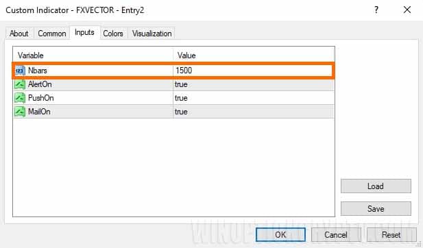 Setting up a signal indicator in FX VECTOR