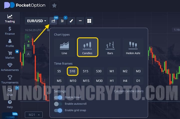 Changing the chart type